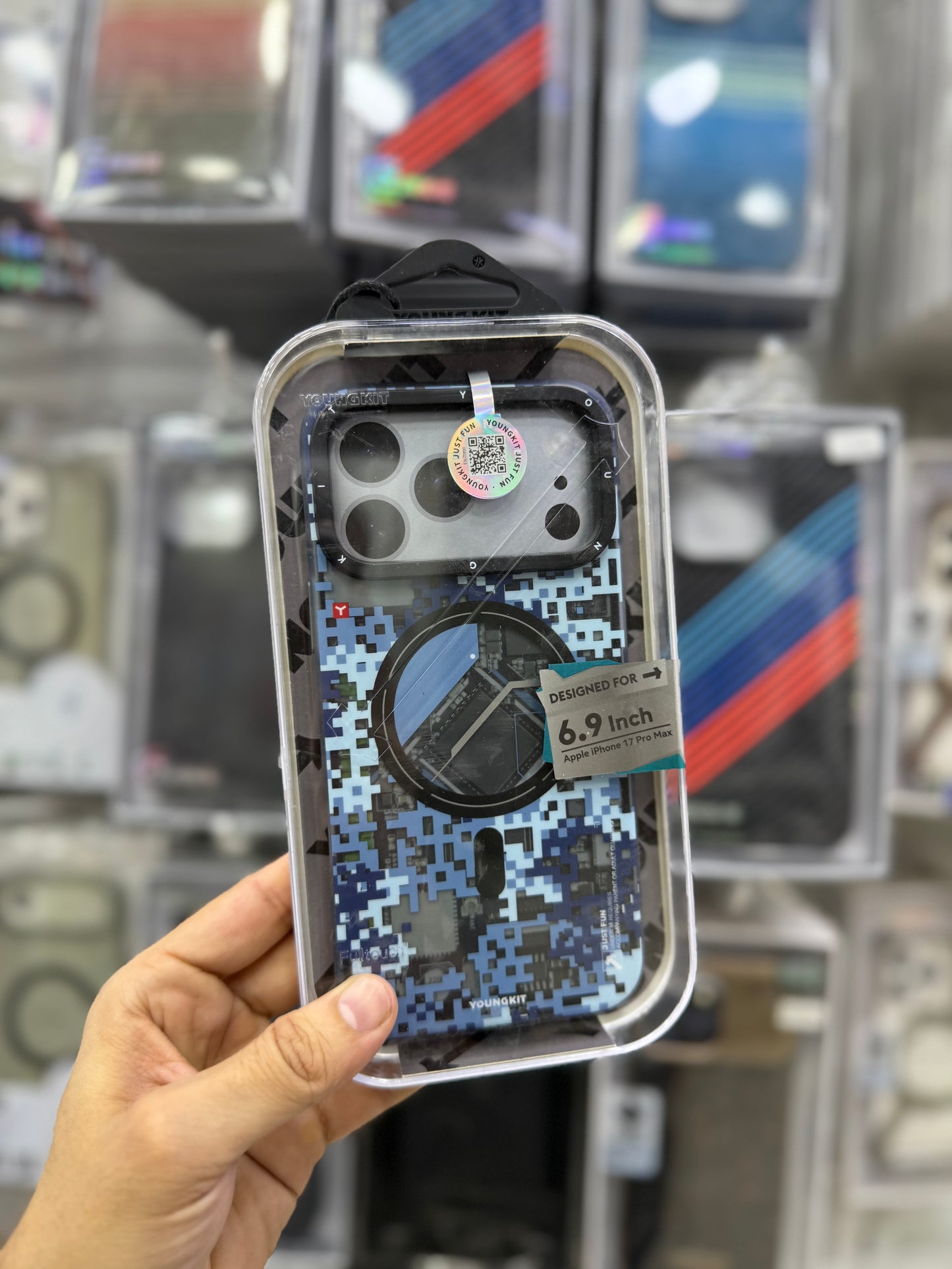 Youngkit Camouflage Series Blue - 17 Pro Max (MagSafe Supported)