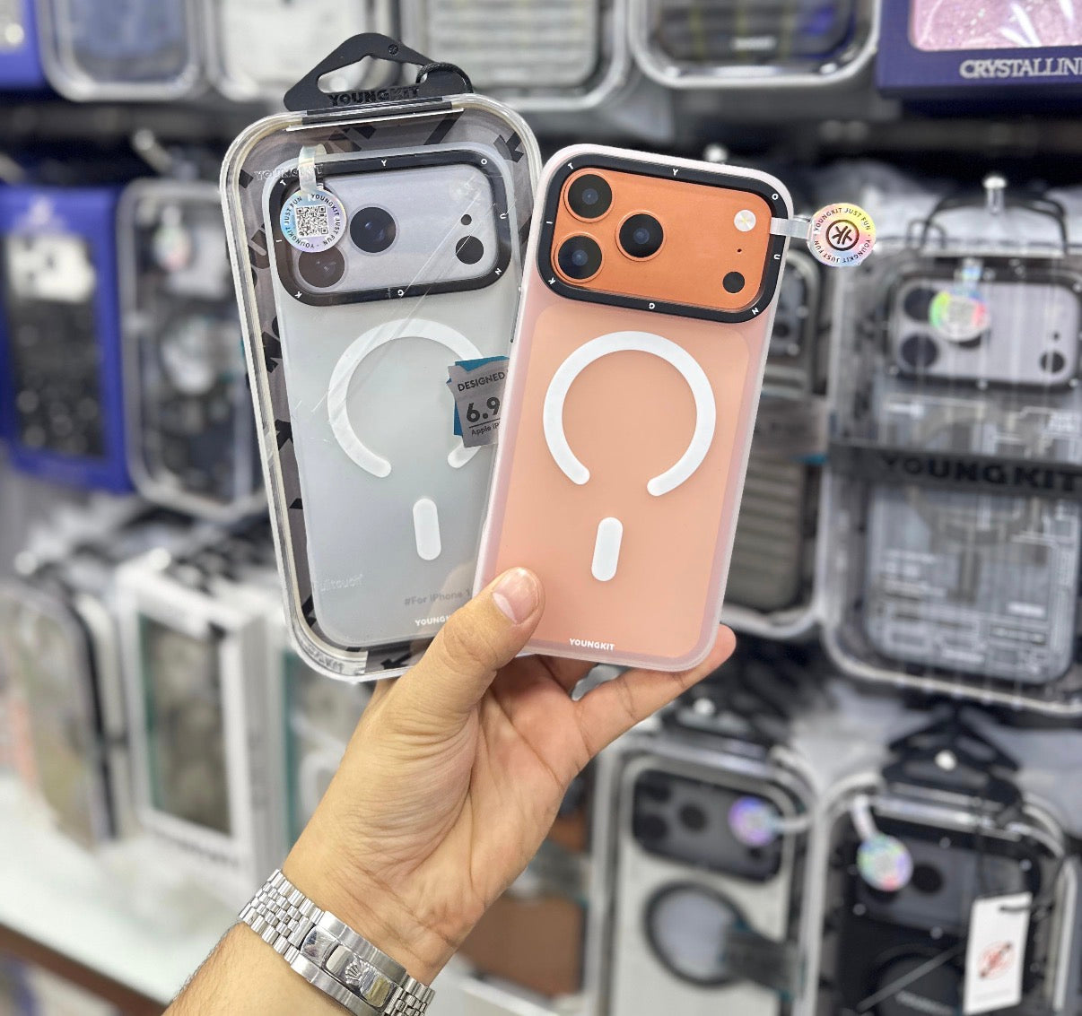 Youngkit Hidden Sand Series White - 17 Pro Max (MagSafe Supported)