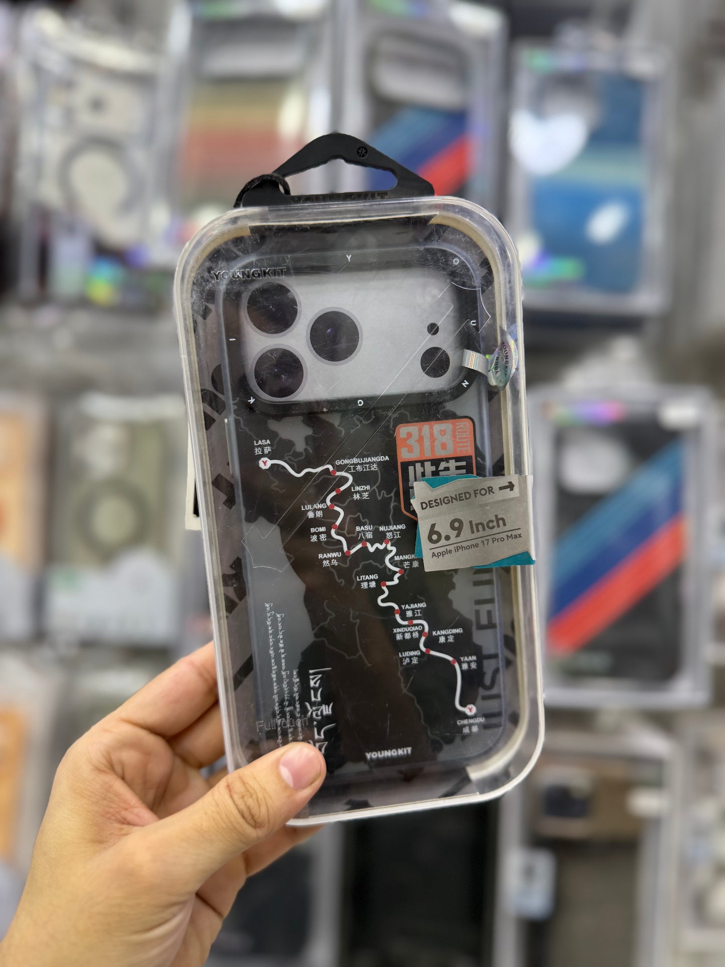 Youngkit Map Series Black - 17 Pro Max (MagSafe Supported)