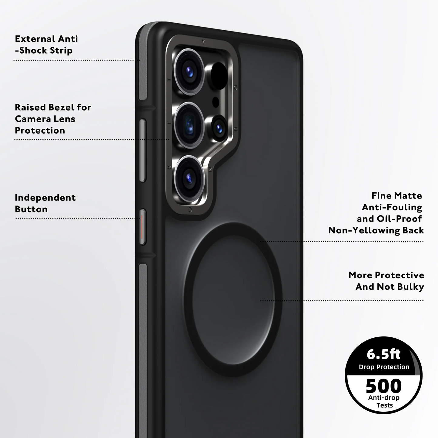 Youngkit Rock Sand Black - S25 Ultra (MagSafe Supported)