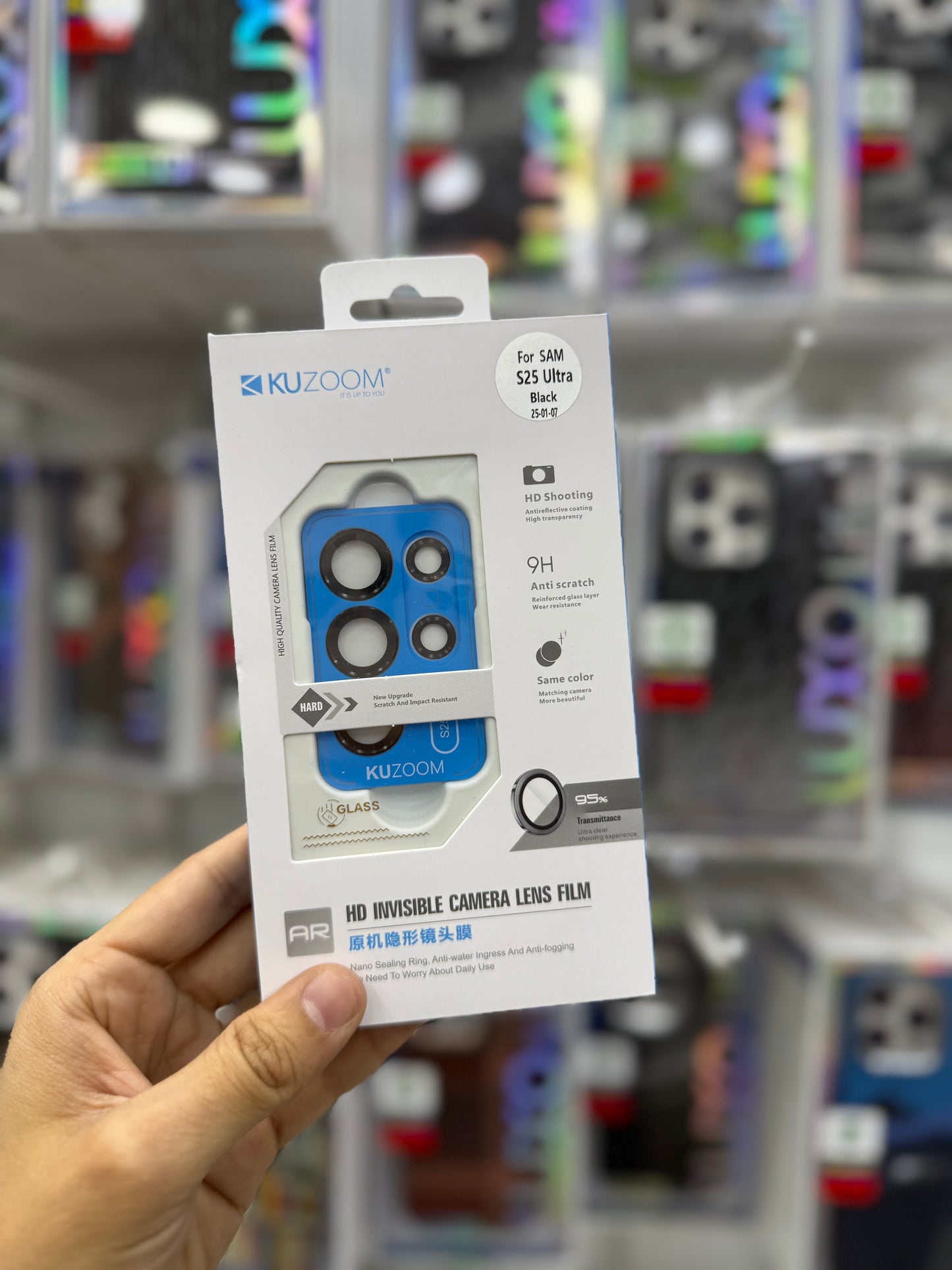 Kuzoom Camera Lens Protectors Black - S25 Ultra