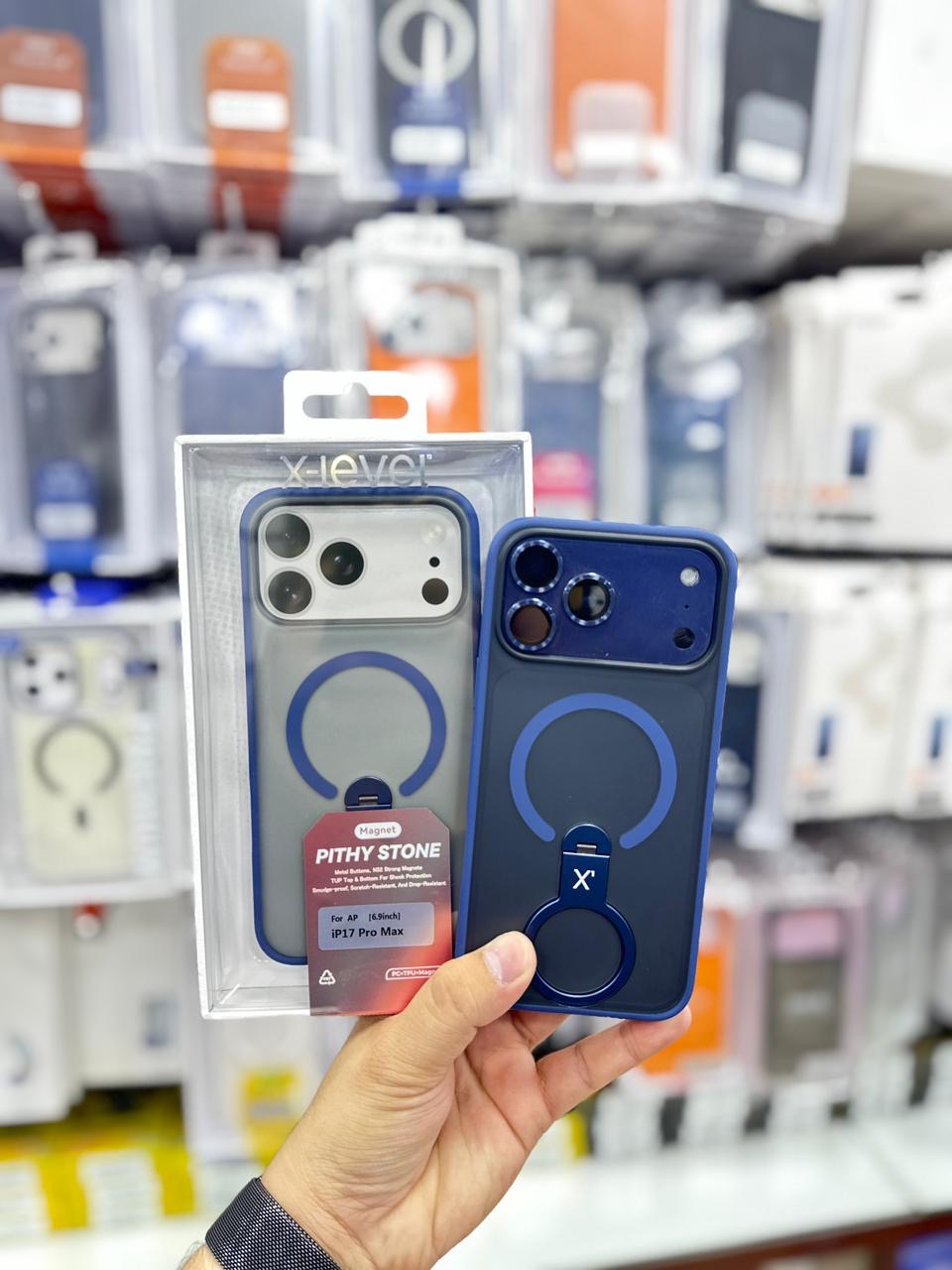 X-Level Pithy Stone Matte MagSafe Case with Stand - 17 Pro Max