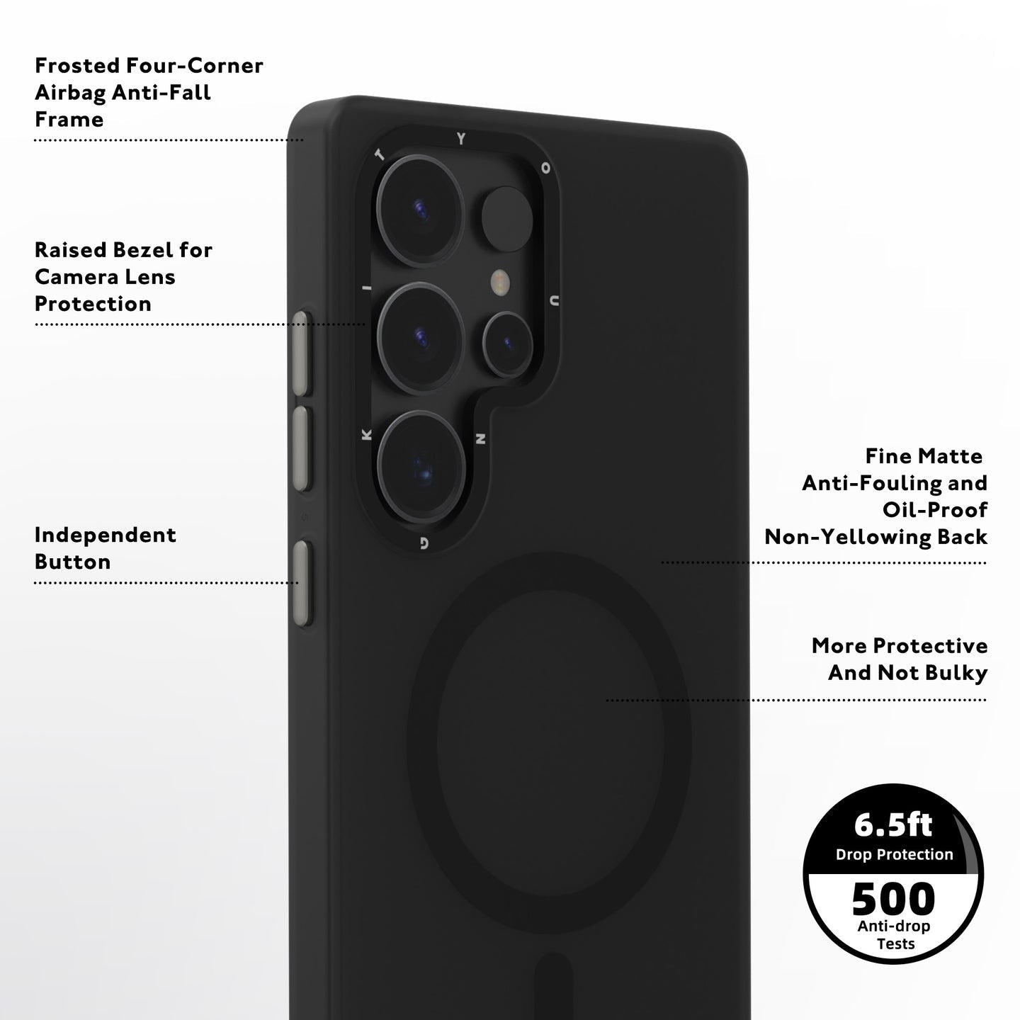 Youngkit Hidden Sand Black - S25 Ultra (MagSafe Supported)