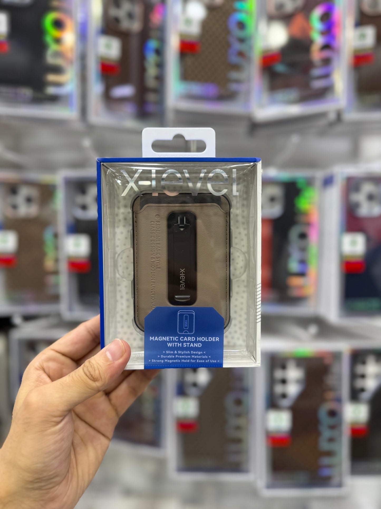 X-Level Magnetic Card Holder With Stand
