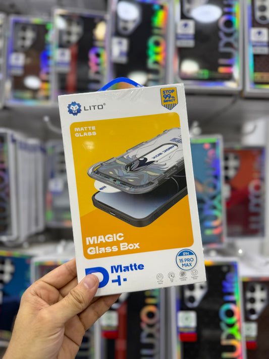 Lito Magic Glass Box Matte Screen Protector - 13 Pro Max to 16 Pro Max