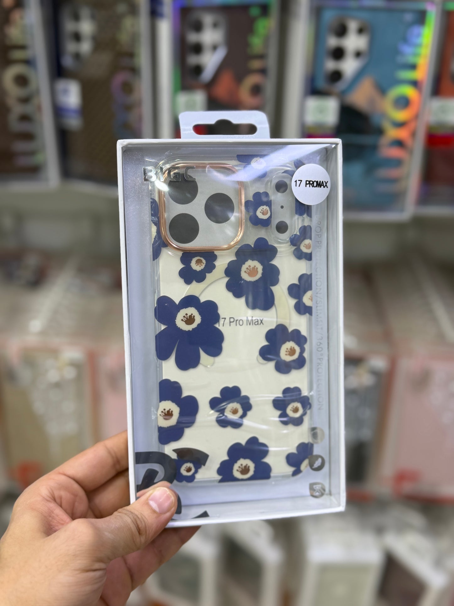 Bigc Clear MagSafe Fowers Case - 16 Pro Max/17 Pro & 17 Pro Max