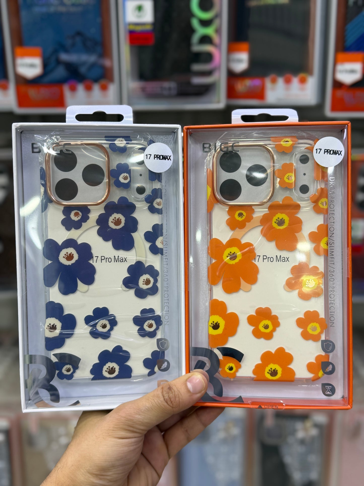 Bigc Clear MagSafe Fowers Case - 16 Pro Max/17 Pro & 17 Pro Max