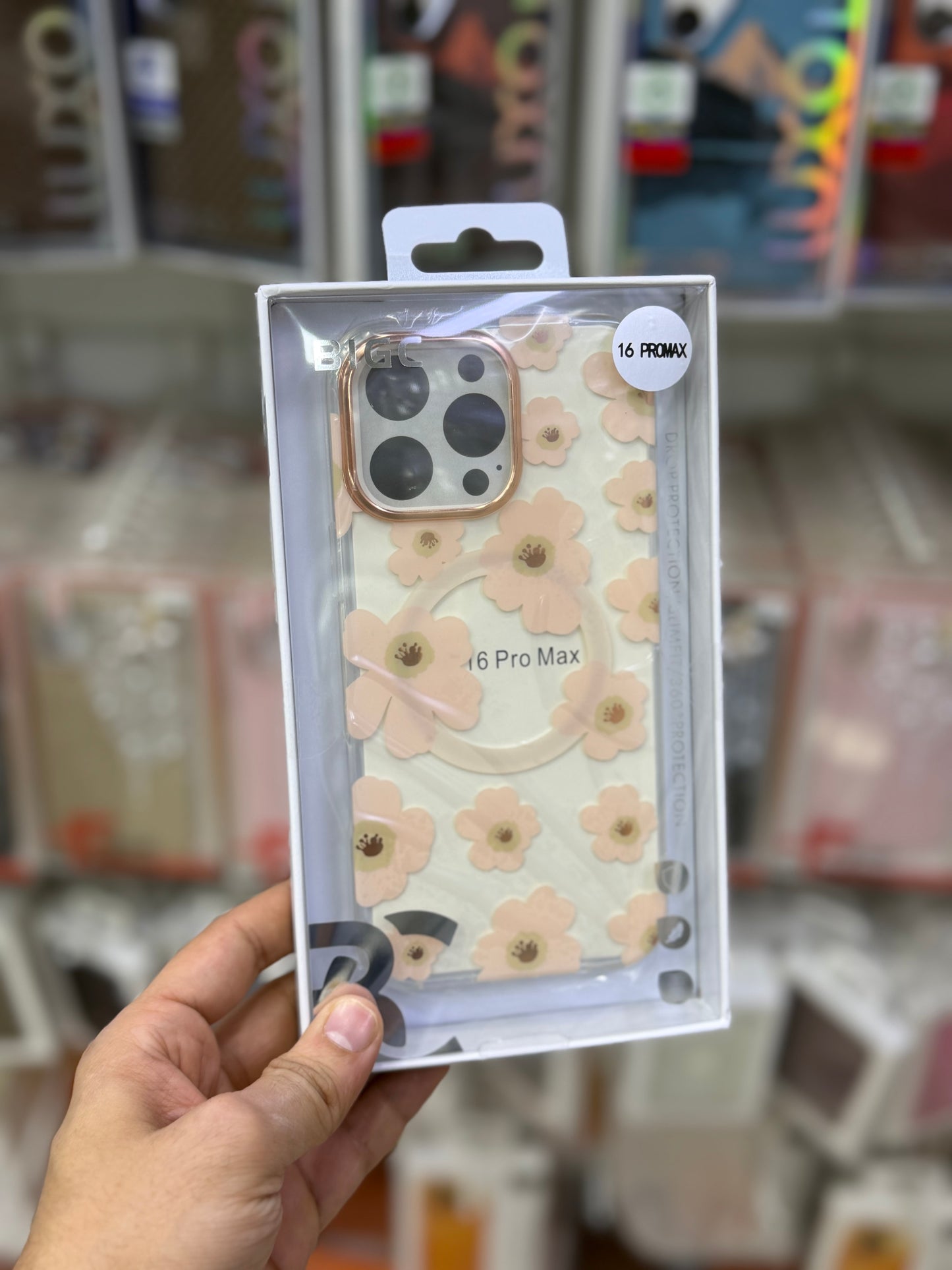 Bigc Clear MagSafe Fowers Case - 16 Pro Max/17 Pro & 17 Pro Max