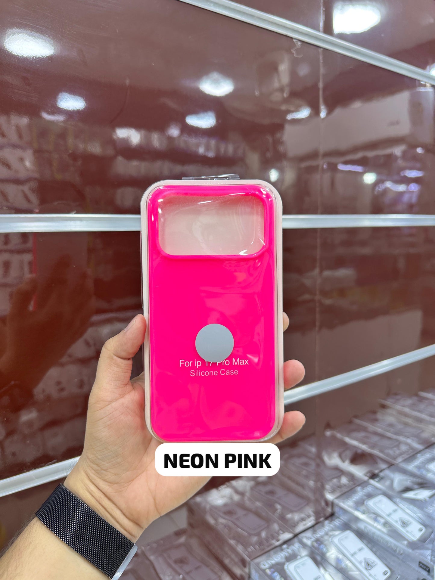 Silicone Case Neon Pink - 11 to 17 Pro Max
