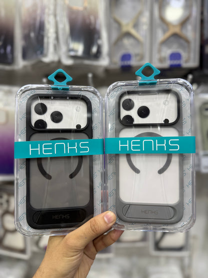 Henks Matte MagSafe Case with Stand - 17 Pro Max