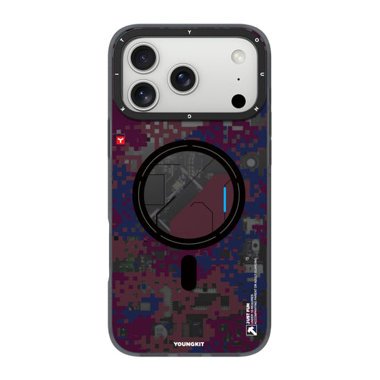 Youngkit Camouflage MagSafe Case Burgundy - 18 Pro Max/17 Pro Max