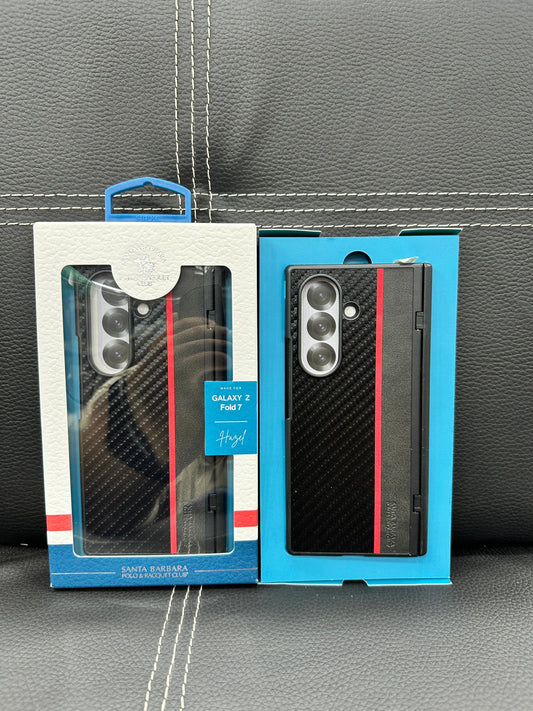 Polo Hazel Carbon Fiber Pattern Leather Case - Fold 7
