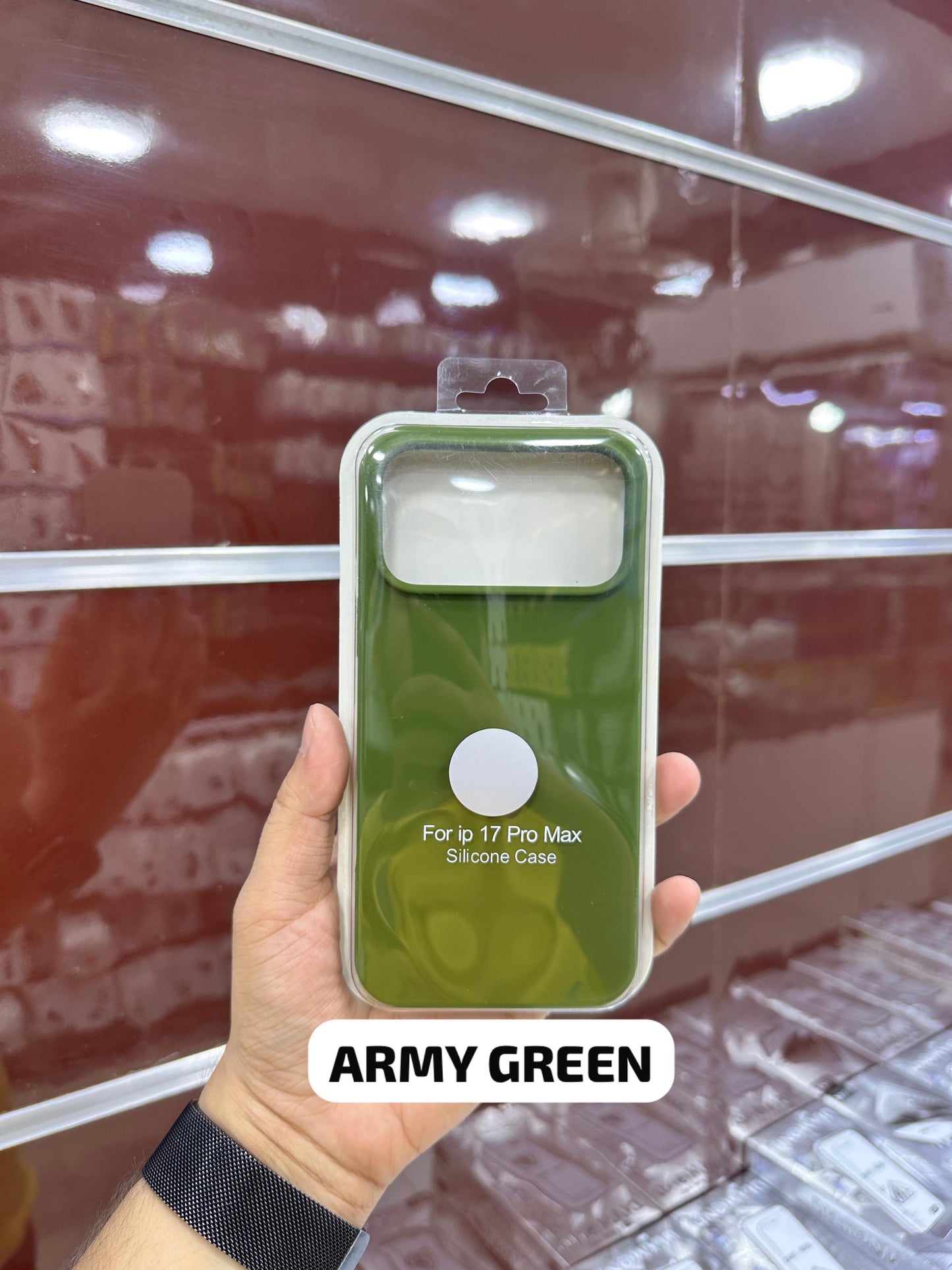 Silicone Case Army Green - 11 to 17 Pro Max