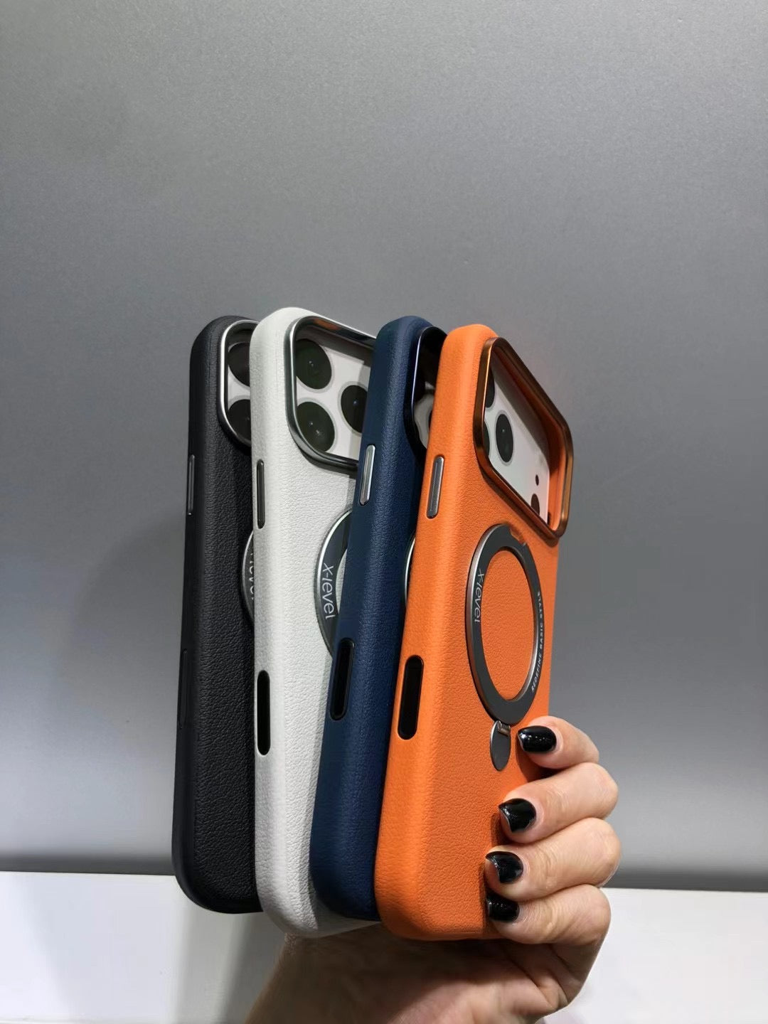 X-Level Better Enjoyment Leather MagSafe Case with Stand - 17 Pro Max
