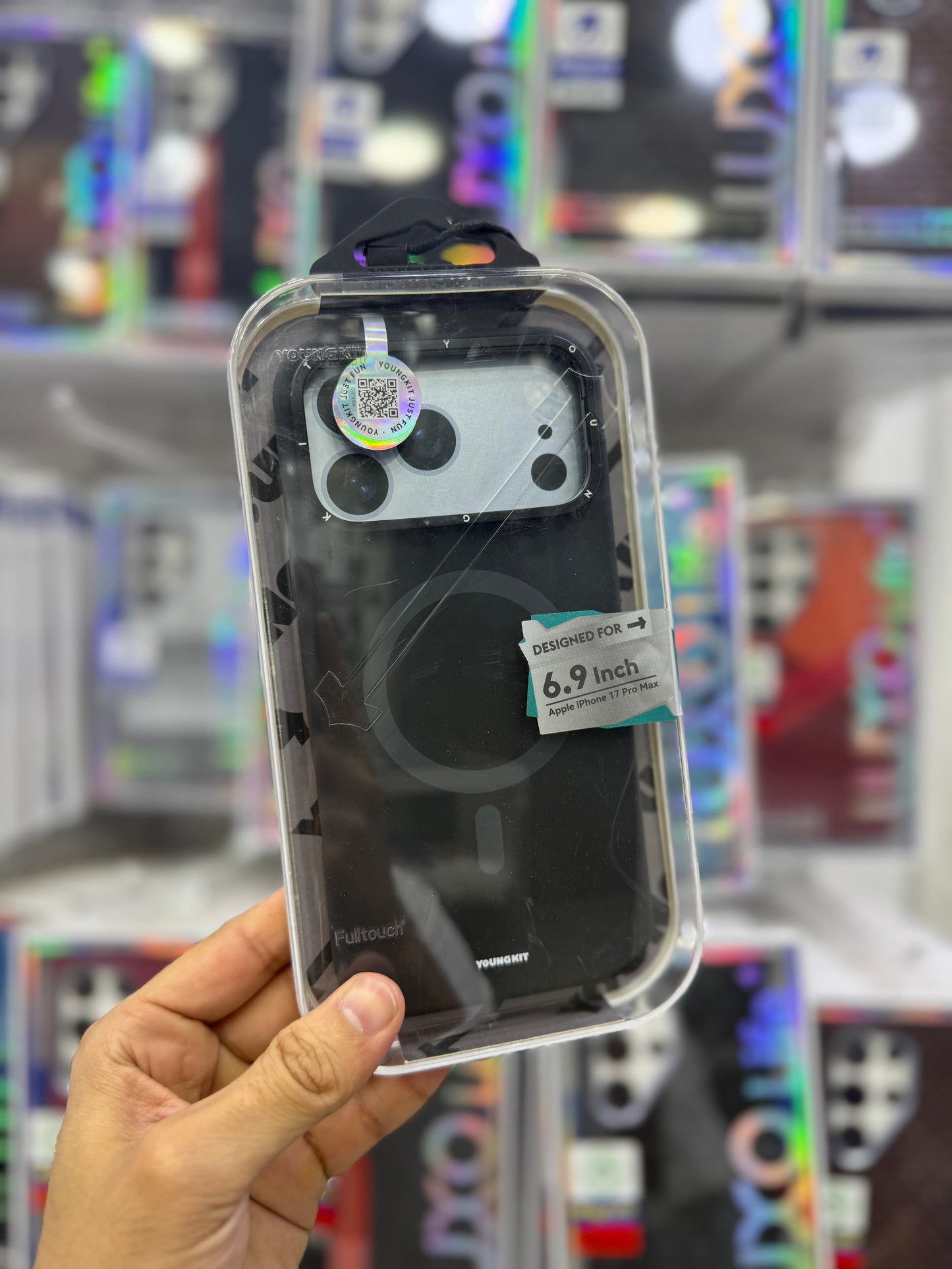 Youngkit Gel Series Standing Case Black - 17 Pro Max (MagSafe Supported)