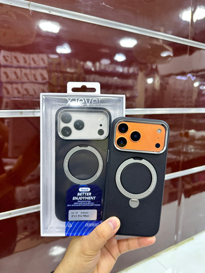 X-Level Better Enjoyment Leather MagSafe Case with Stand - 17 Pro Max