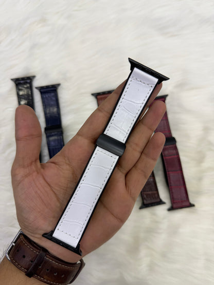 Crocodile Leather Magnetic Strap - 42mm to 49mm