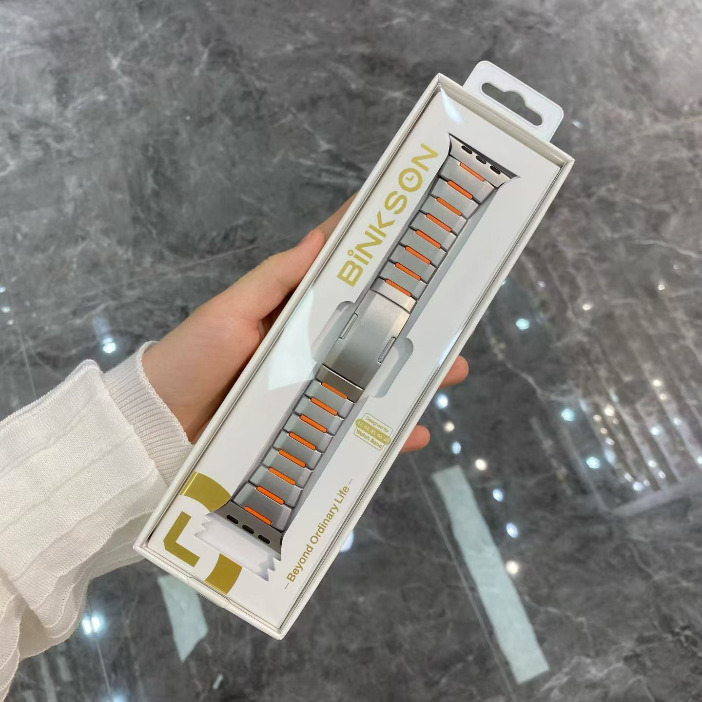 Binkson Metal Lock Chain Strap - 42mm to 49mm
