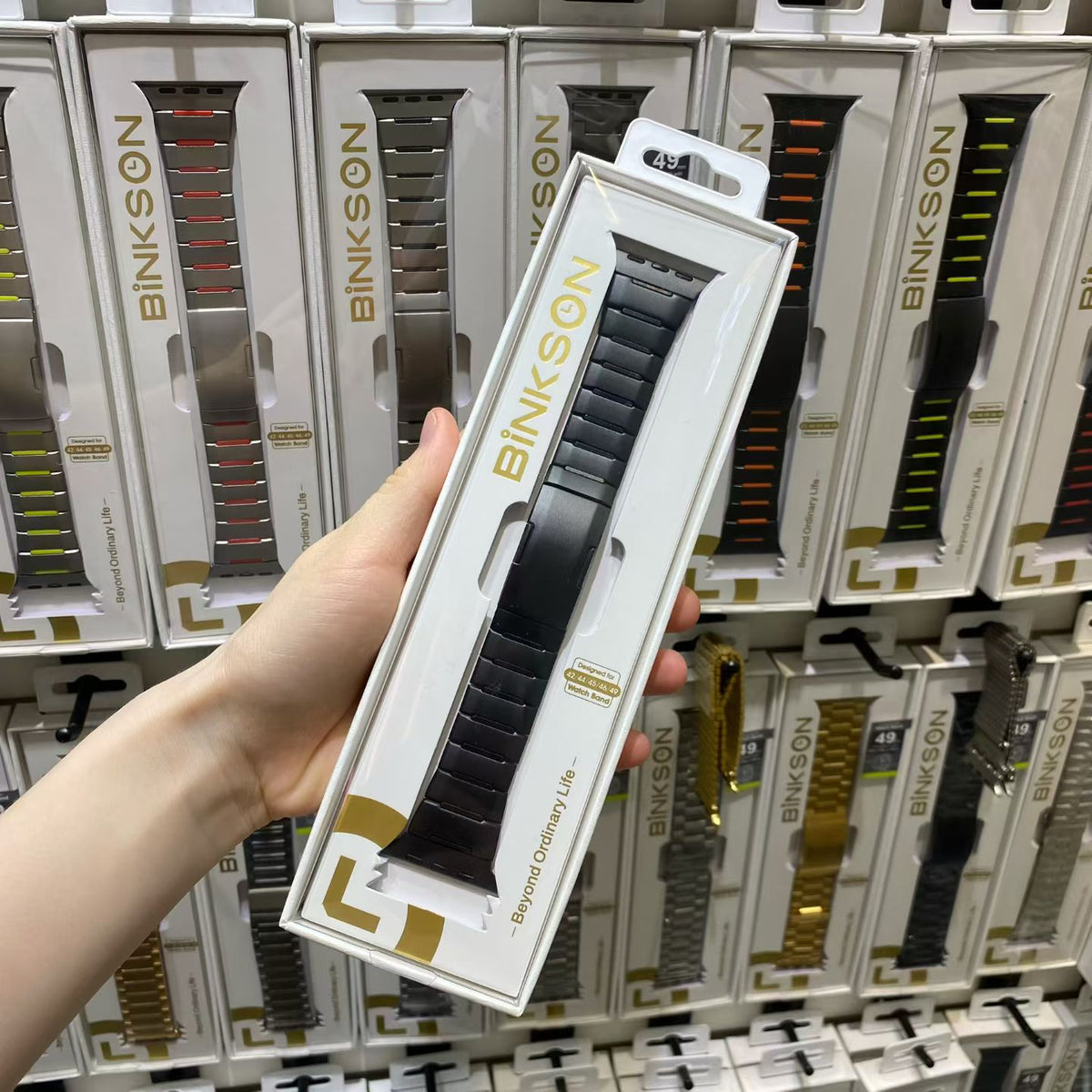 Binkson Metal Lock Chain Strap - 42mm to 49mm